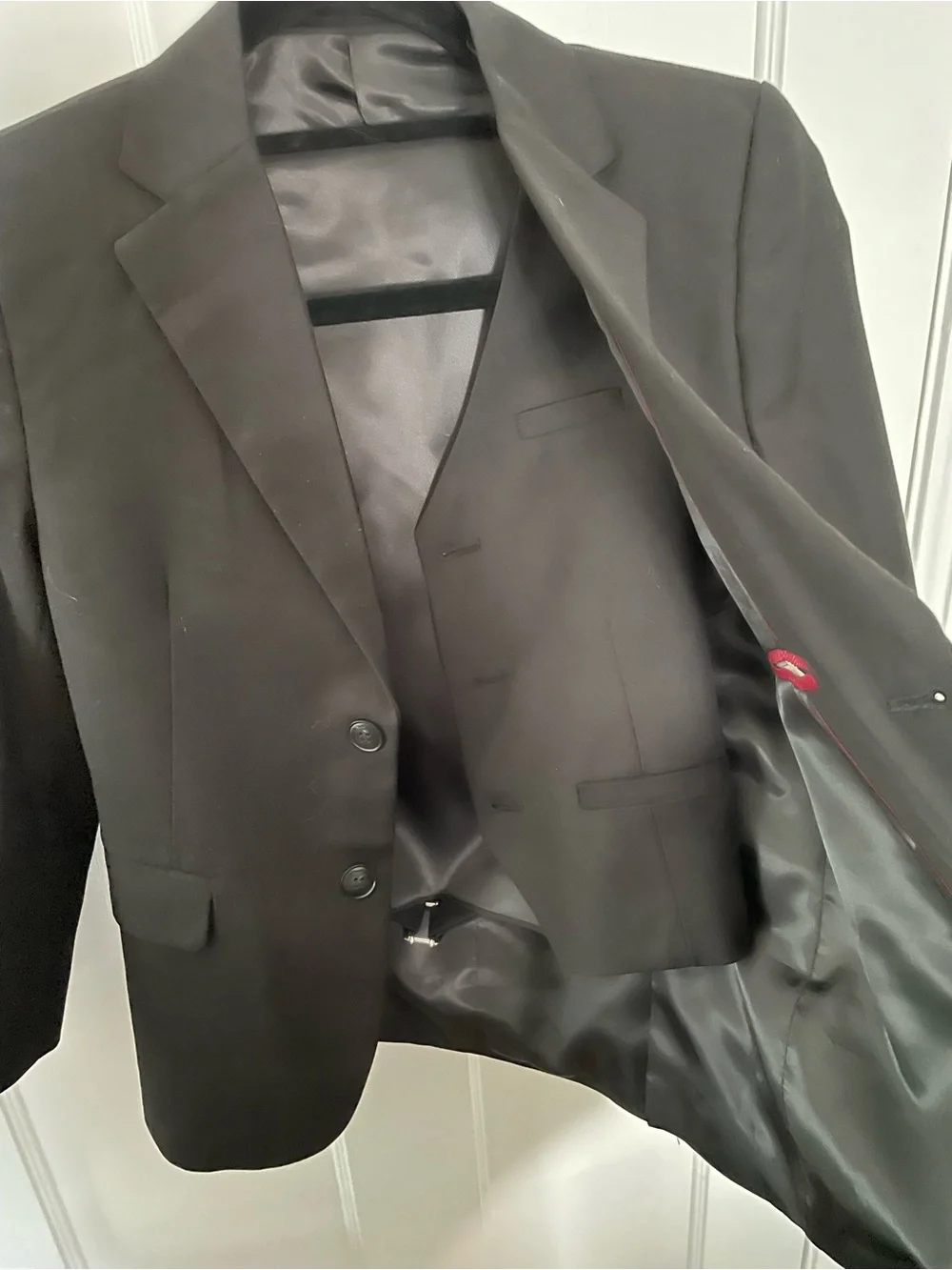 Boys Black Formal Suit - jacket, vest, pants